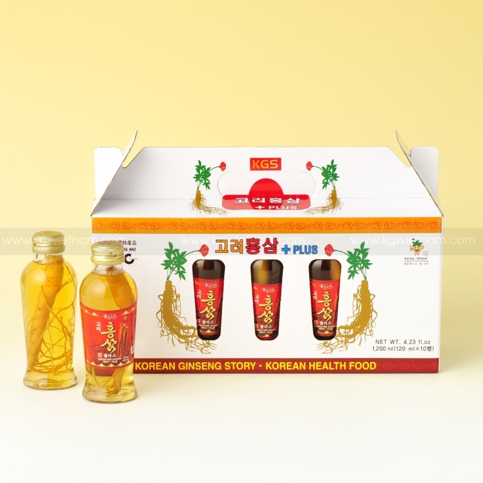 Nước Hồng Sâm Có Củ KGS Hàn Quốc 1200ml
