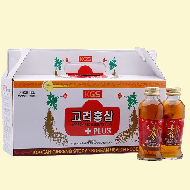 Nước Hồng Sâm Có Củ KGS Hàn Quốc 1200ml