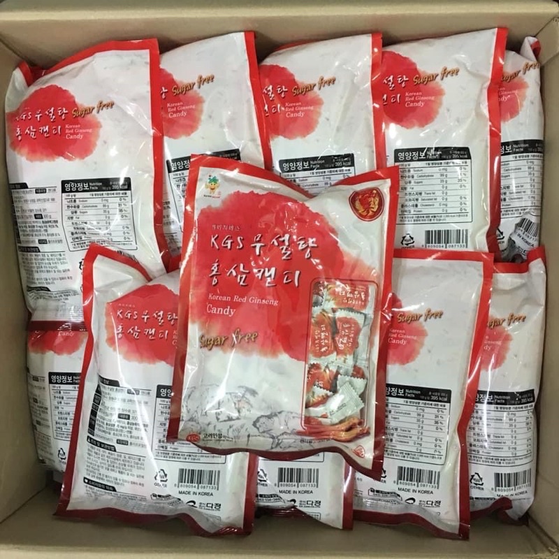 Kẹo Hồng Sâm Không Đường KGS Hàn Quốc 300g