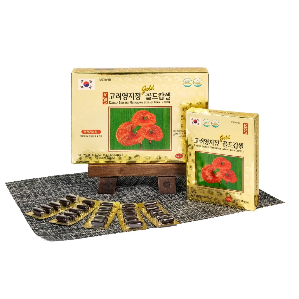 Viên Linh Chi Hộp Giấy KGS Hàn Quốc 830mg x 120 Viên